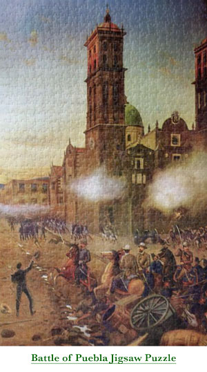Battle of Puebla jigsaw puzzle. Very challenging.