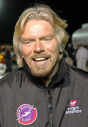 Photo of Richard Branson courtesy of NASA on Wikimedia Commons.