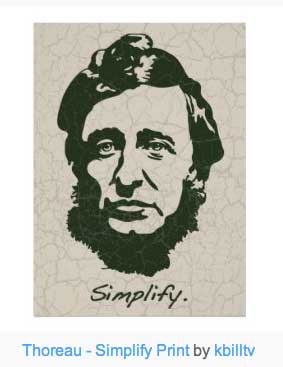 Thoreau Simplify poster. Get a one for yourself now.