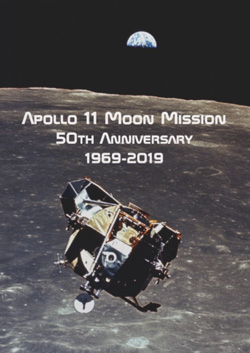Historic Apollo 11 Moon Mission souvenirs. Find buttons, cards, t-shirts, stickers and more.