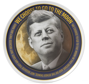 Prfesident Kennedy Apollo 11 commemorative plate in honor of this historic event.