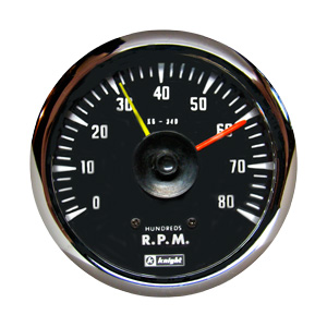 Vintage Round Analog Tachometer. Find gifts with this theme for the auto enthusiast here...