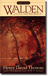 Thoreau's book Walden, a classic.  Click Here to order your own copy.