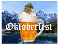 "Celebrate Oktoberfest with this cute chipmunk and his party products.